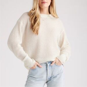 Quince Cream Crew Neck Sweater